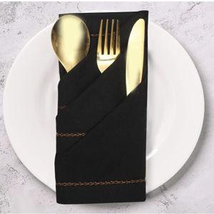 Urban Villa Halloween Cloth Napkins Black Orange Hemstitch Dinner Napkins Set of 12(20x20) Inches Premium Soft Cotton Highly Absorbent Reusable & Washable Dinner Table Napkins for Home and Weddings