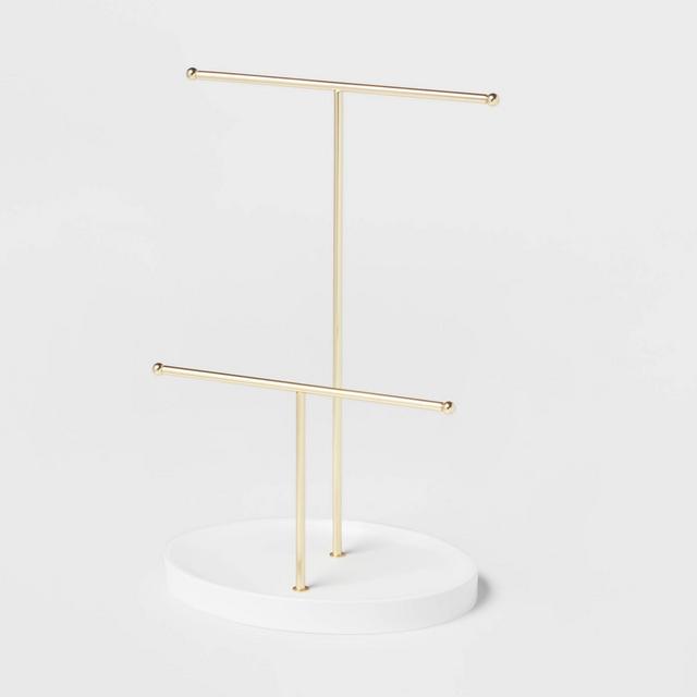 Two Bar Jewelry Organizer Brass - Brightroom™