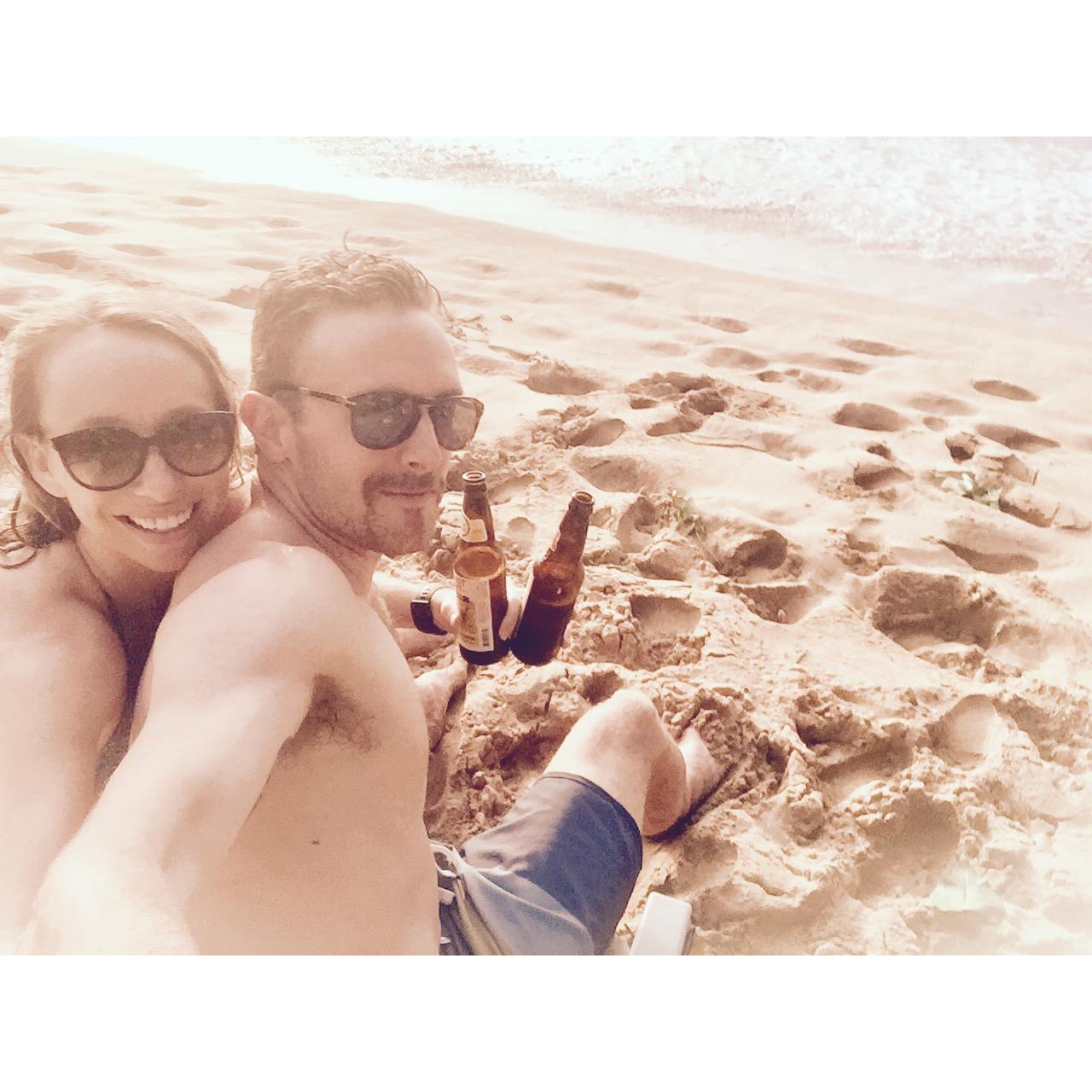 September 2016
Grace and Tyler at Napili Bay in Maui taking a much needed break from work and school. Finally, by the end of the trip, Tyler embraced Grace's selfie stick!