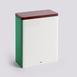 Tin Container by Hay (XL - Off white and burgundy and green)