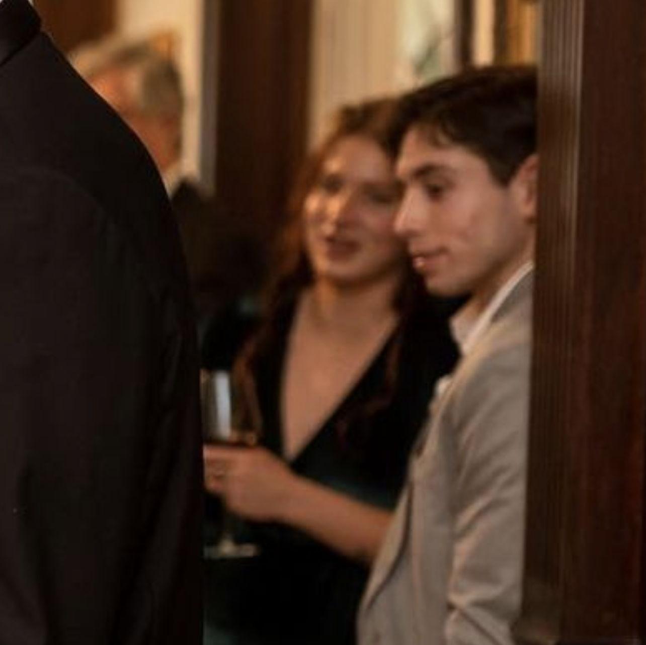 Us re-meeting at Hadley's wedding