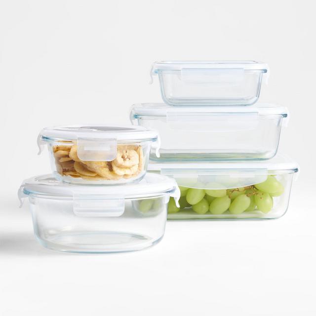 Crate & Barrel 10-Piece Variety Glass Storage Set