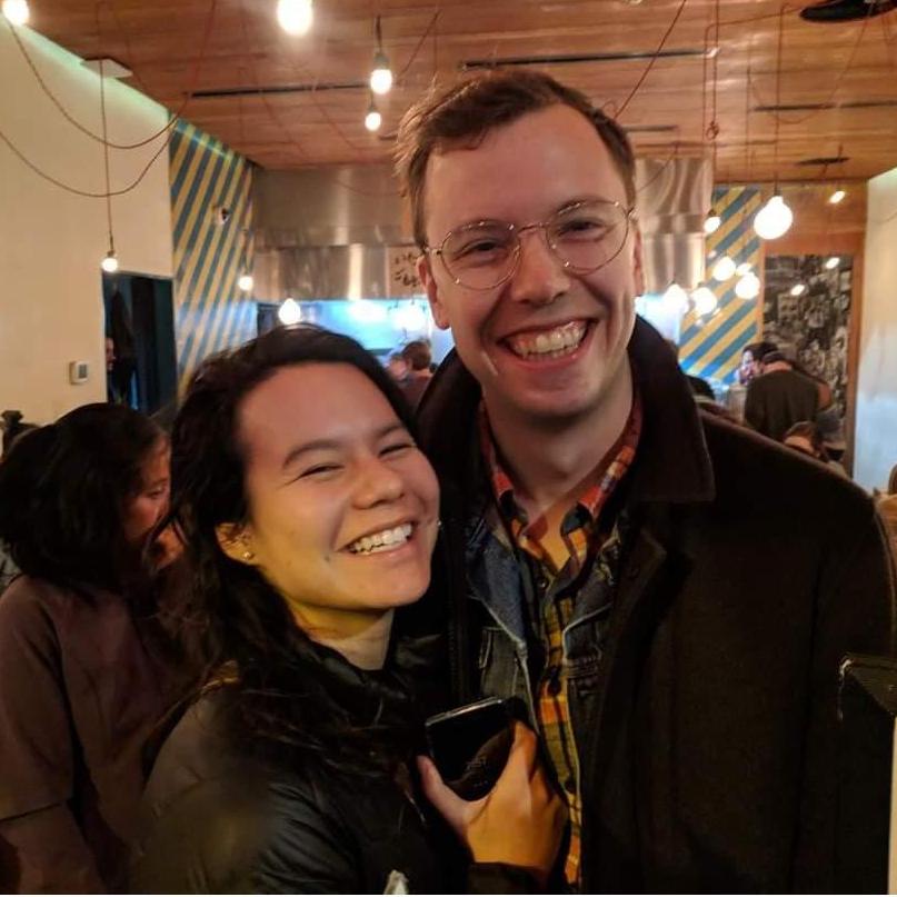 Mika and Chris get very excited about ramen.