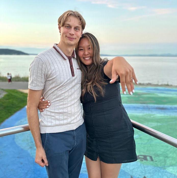 Celebrating our engagement in Washington! William planned a perfect dinner following their proposal, with both Cherokee's and William's family present.