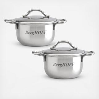 Covered 2.5 in. Mini Pots, Set of 2
