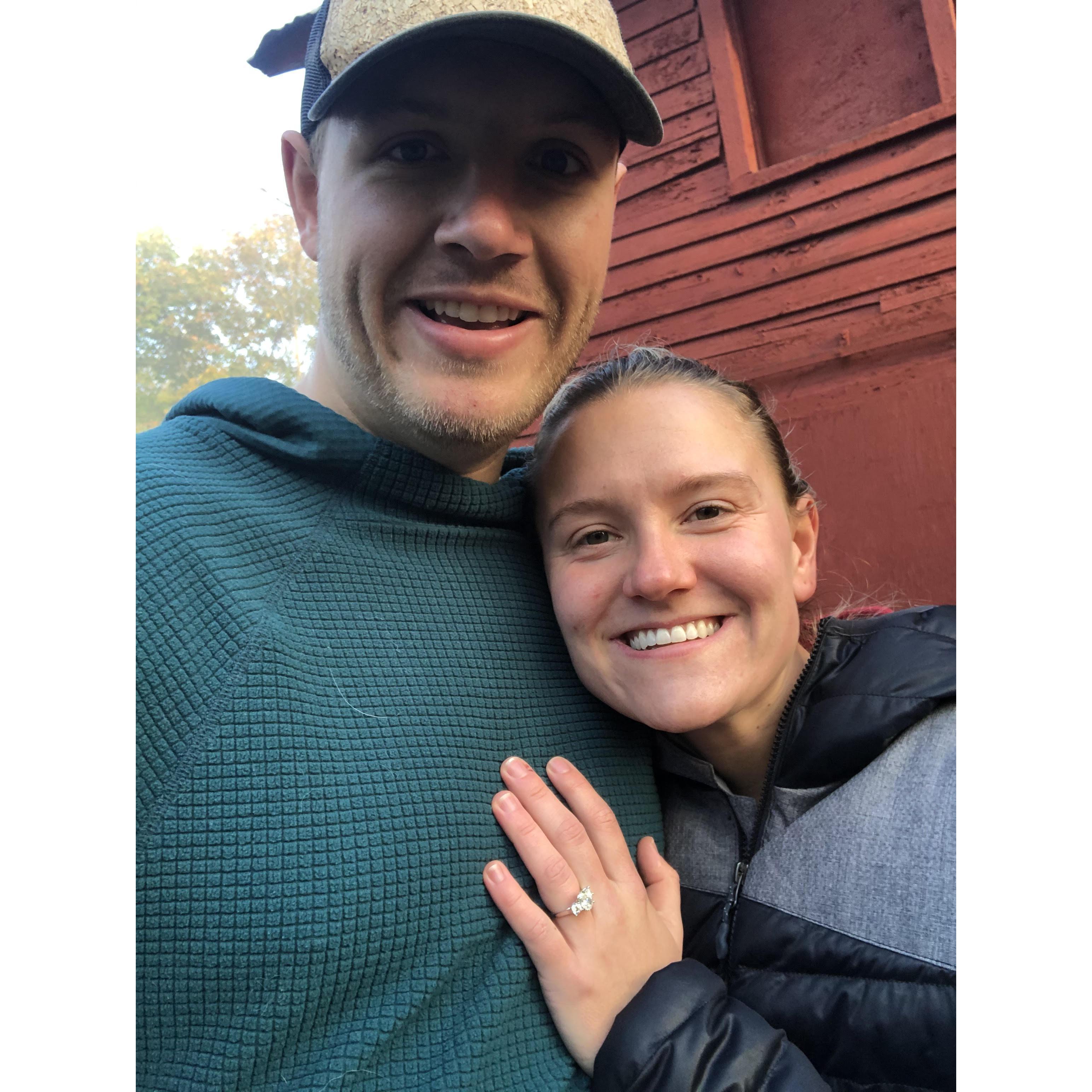 Right after we got engaged, October 2020