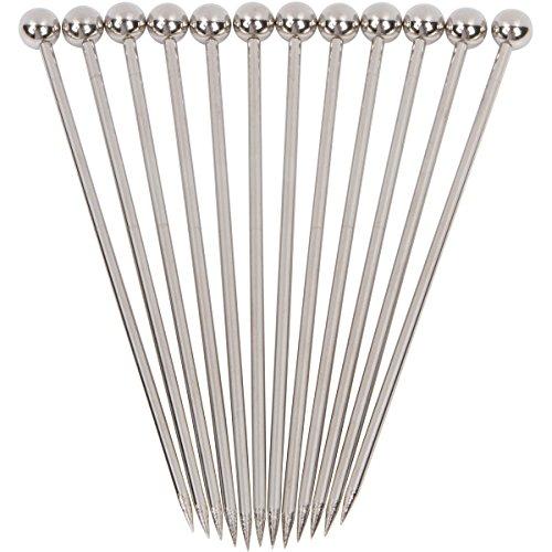 Stainless Steel Cocktail Picks - 4" (12pc Set)