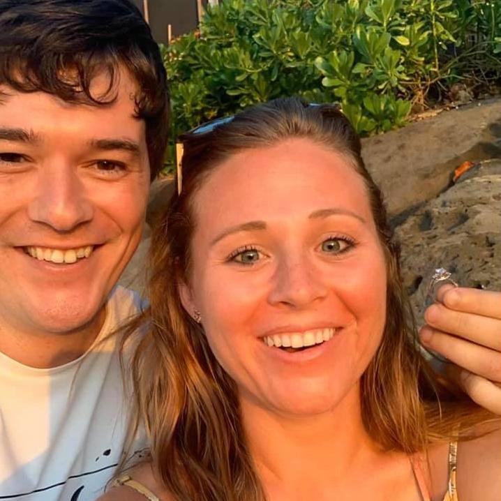 Babe lets take a selfie... and SUPRISE! We got engaged on Sunset Beach, North Shore Oahu 10/27/19