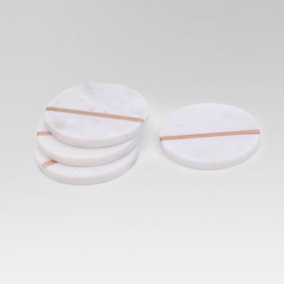 Marble and Rose Gold 4pk Coasters - Project 62™