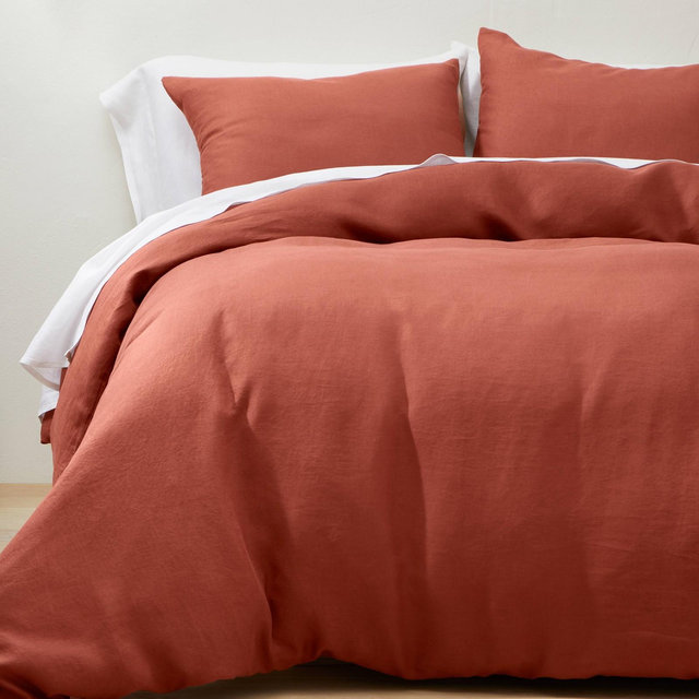 King Hemp Duvet & Sham Set Dark Clay - Casaluna™