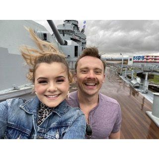 One of our first dates was at the USS Mobile Battleship...Liz learned of Nick's obsession with WW2 history.