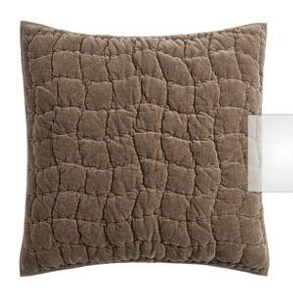 Euro Sham-Cozy Cloud Quilted Sham--Mocha