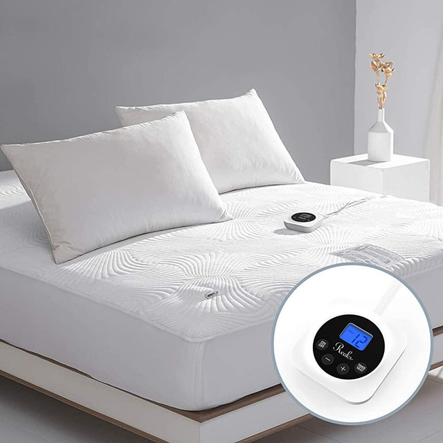 Full Size Electric Heated Mattress Pad Cover,Heating Blanket with Timer,Adjustable 1-12 Hours Auto Shut Off, 10 Heat Settings