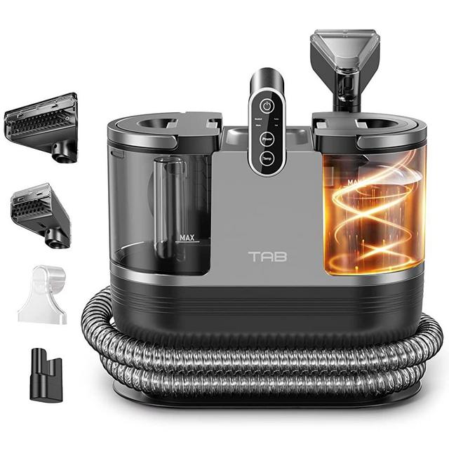 TAB Carpet Cleaner Machine, FastHeating Portable Upholstery Spot Cleaner Machine, 2023 Upgrade 14KPa Stain Remover Deep Cleaner for Pets,Stairs,Car Seat and Couch, Self-Cleaning, 140℉ Heat Wash, R6