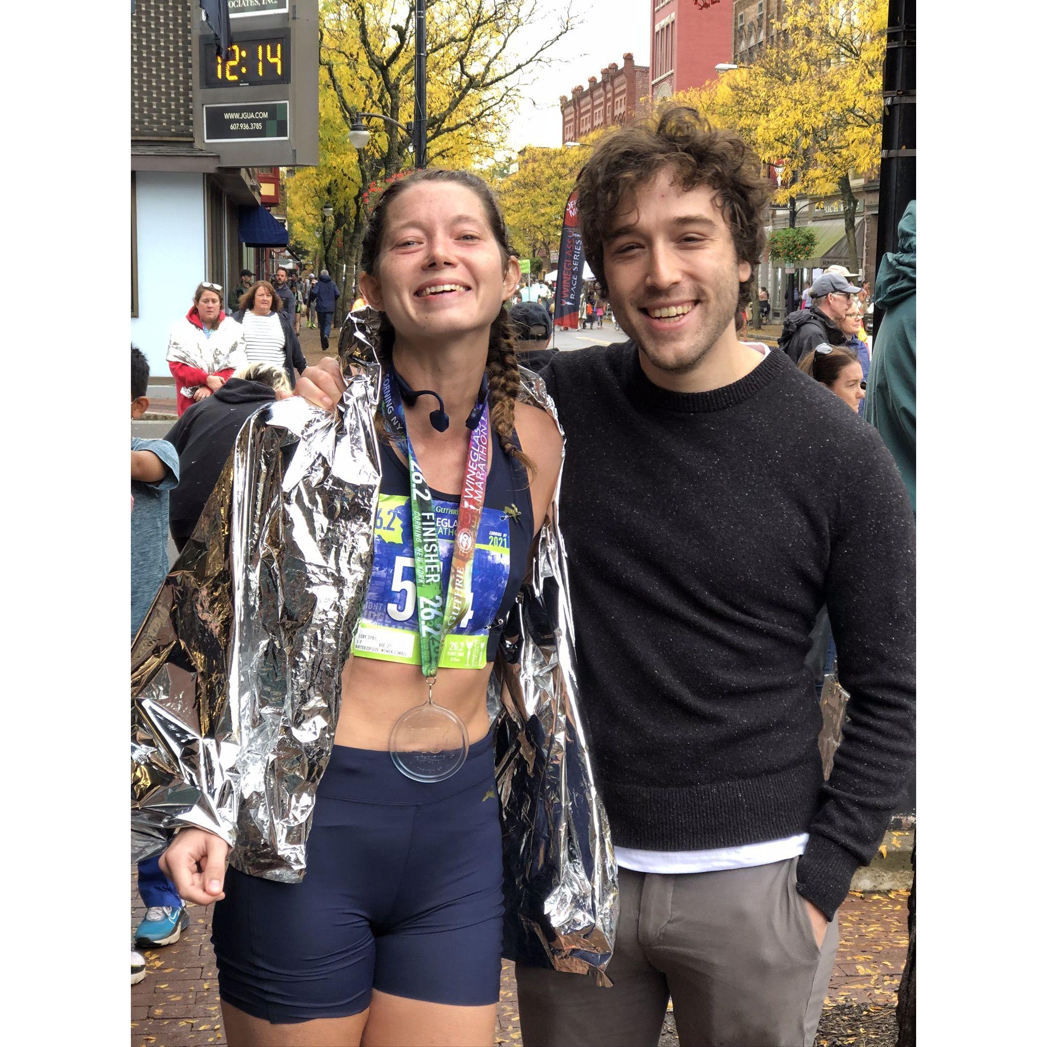 Sybil's first BQ marathon - October 3, 2021
