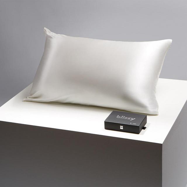 Blissy 100% Mulberry Silk Pillowcase - White - King