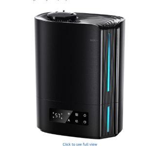 BREEZOME 6L Humidifiers for Bedroom Large Room & Essential Oil Diffuser, Ultrasonic Top Fill Cool Mist Humidifiers for Baby, Plants, Nursery Last up to 60 Hours, Smart Humidistat Control, Quiet, Black
