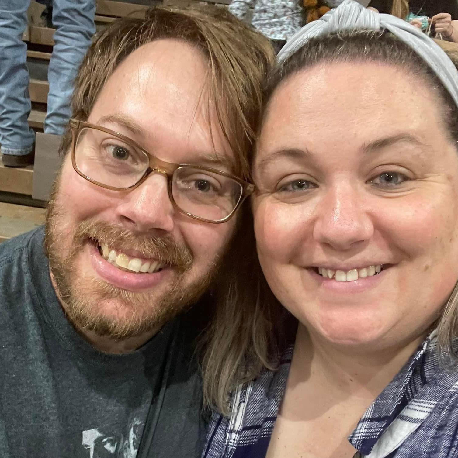 At the American Royal - the 2nd rodeo Nate has ever been to.