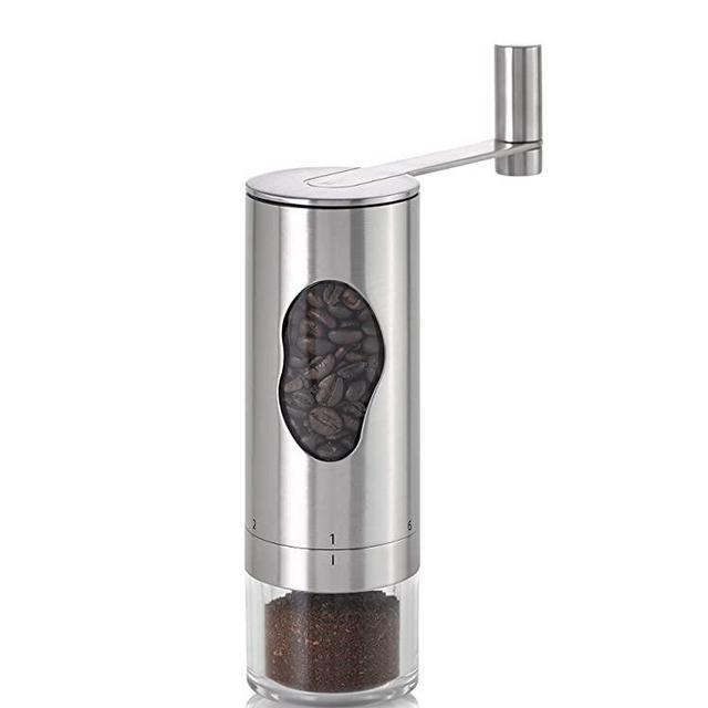 AdHoc Mrs. Bean Manual Coffee Grinder, 7", Stainless Steel