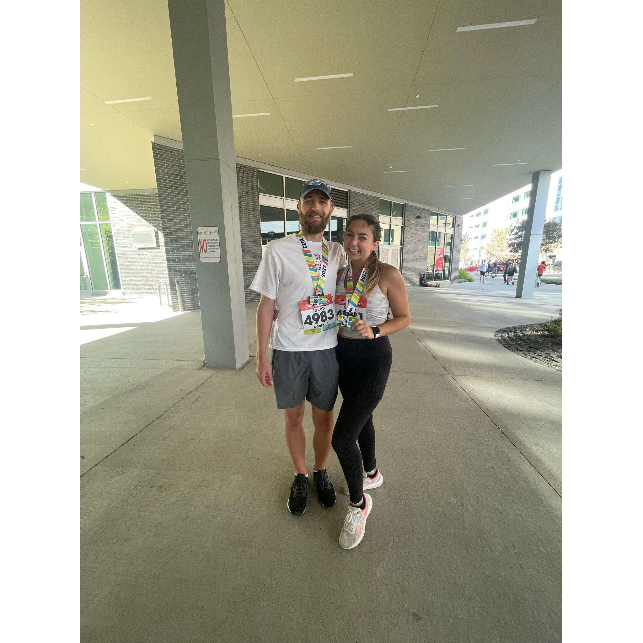 Jacob's second and Allie's first half marathon