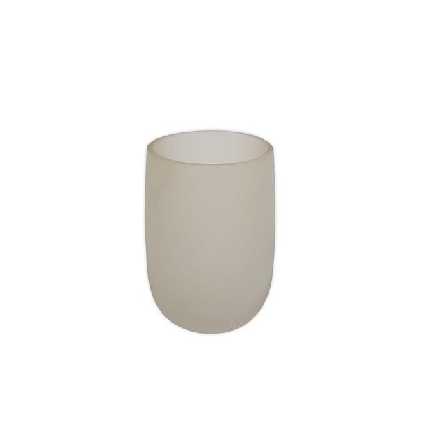 Haven™ Eulo Frosted Glass Bath Tumbler in Coconut Milk