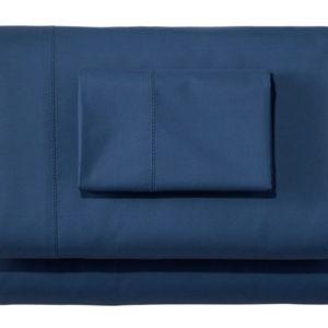 280-Thread-Count Pima Cotton Percale Sheet Set- King- Mariner Blue