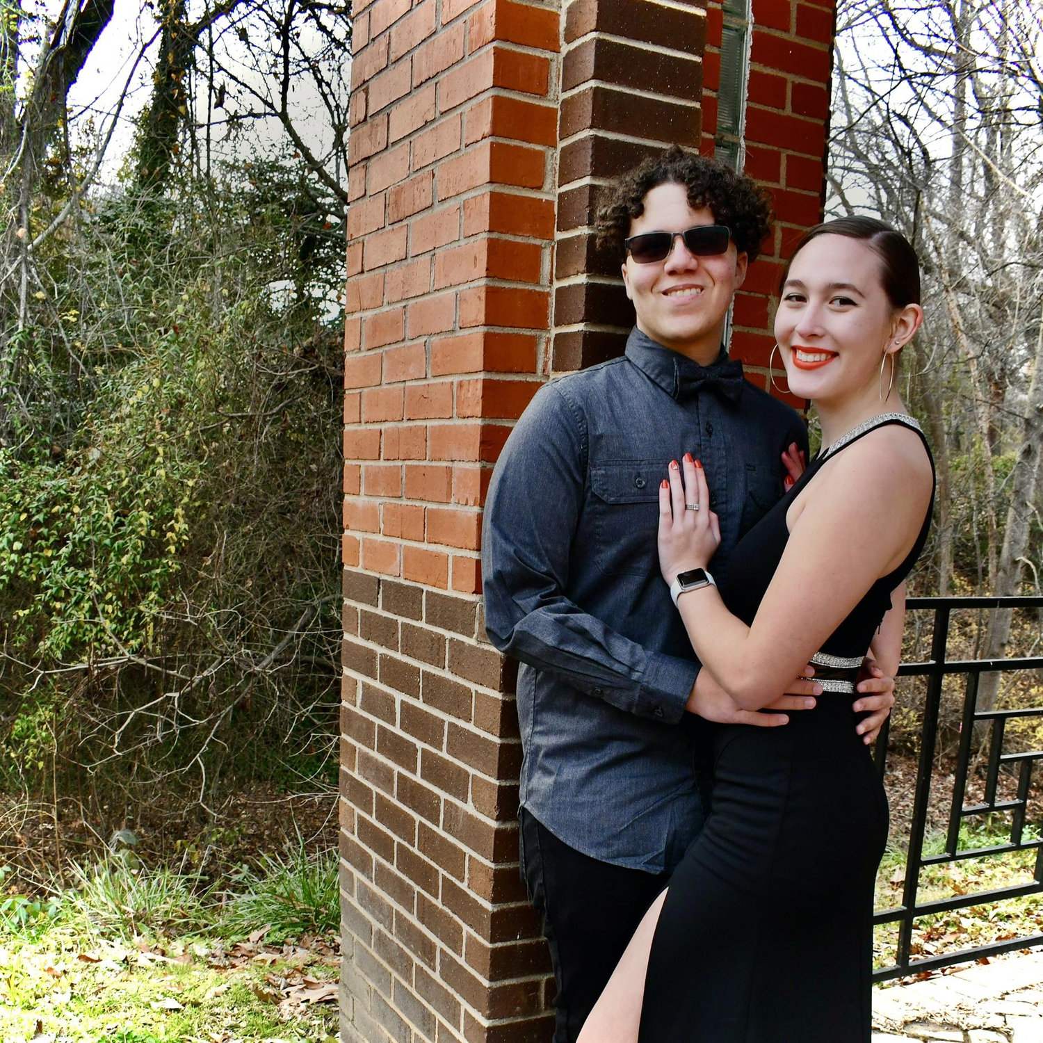 Got dressed up and did a photoshoot with friends for winter homecoming (game and pep rally at FCS) there was no dancing but we ate some good food after!