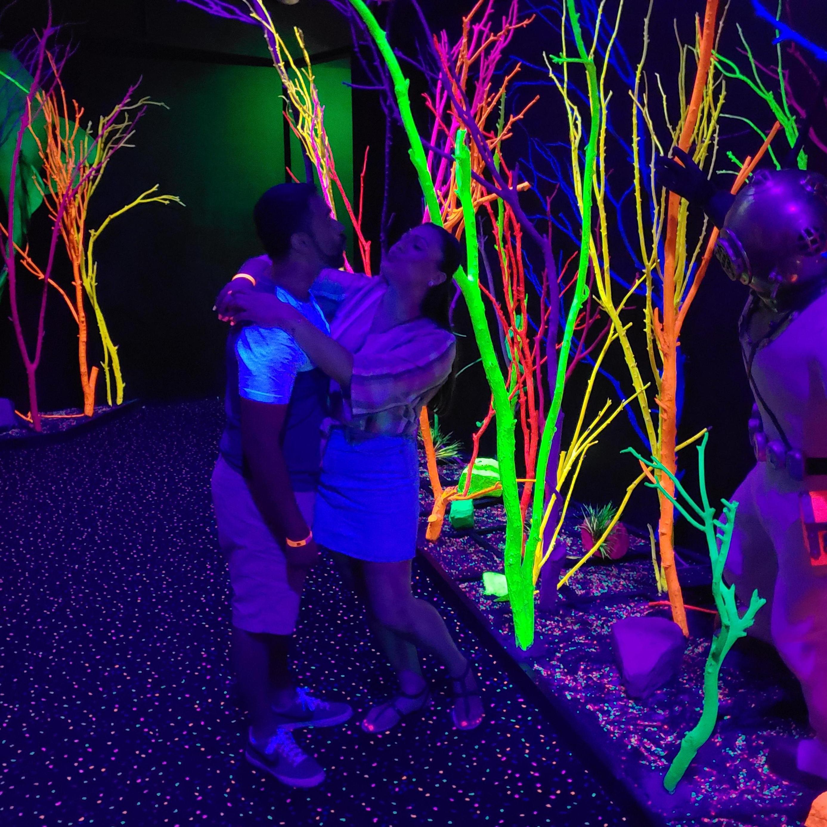 This was taken at the Meow Wolf Museum in Santa Fe. We were inside of an aquarium, such a fun experience!