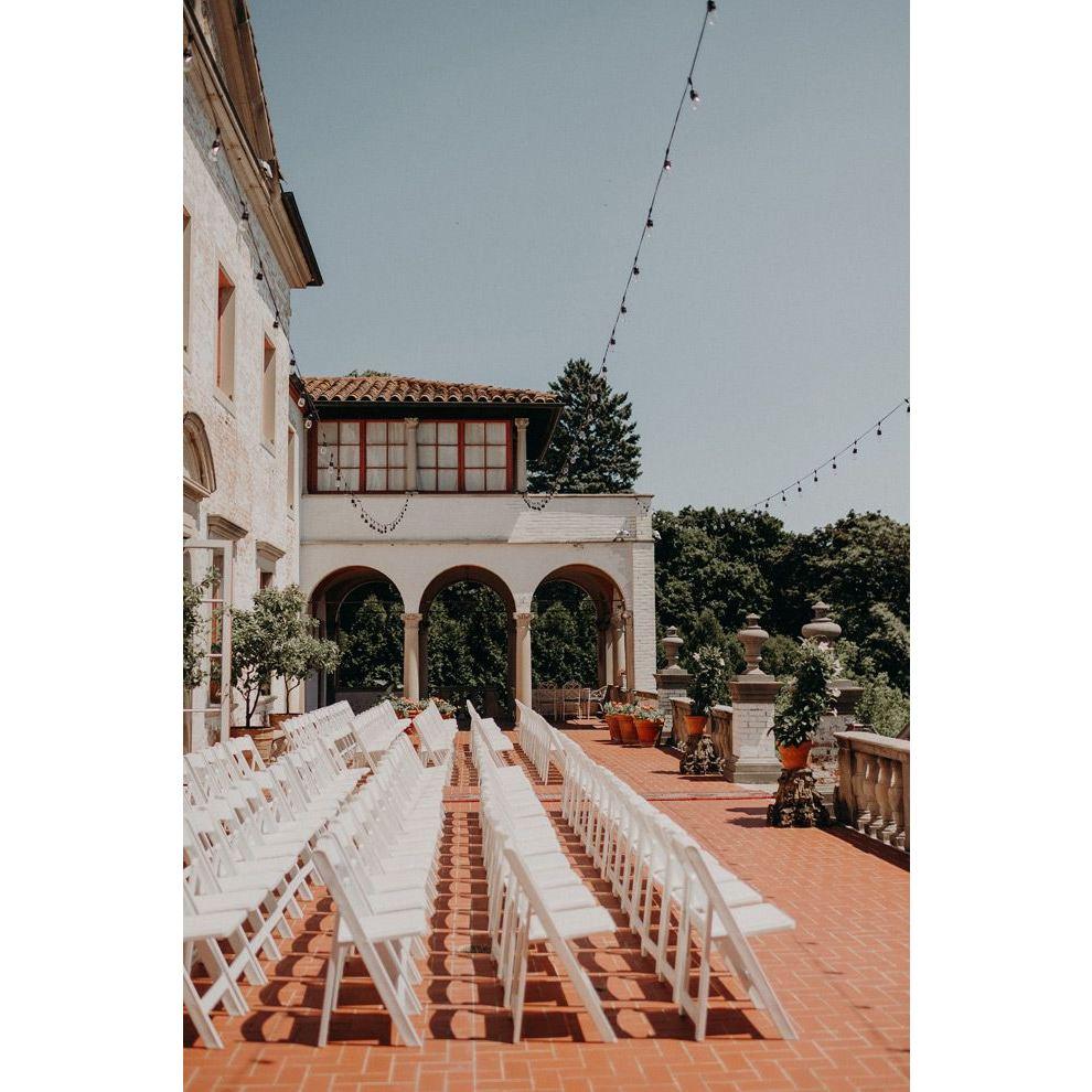 Our wedding ceremony will be outdoors on the terrace.