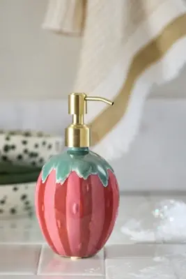 Meyer Ceramic Strawberry Soap Dispenser