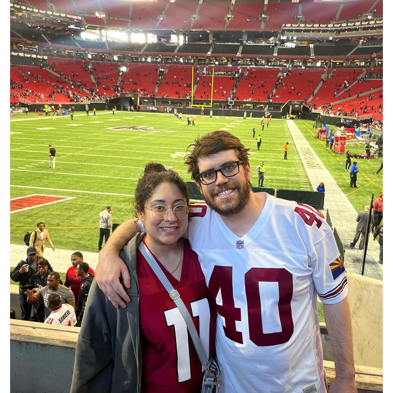 Seeing the Cardinals for the first time at the Atlanta stadium.