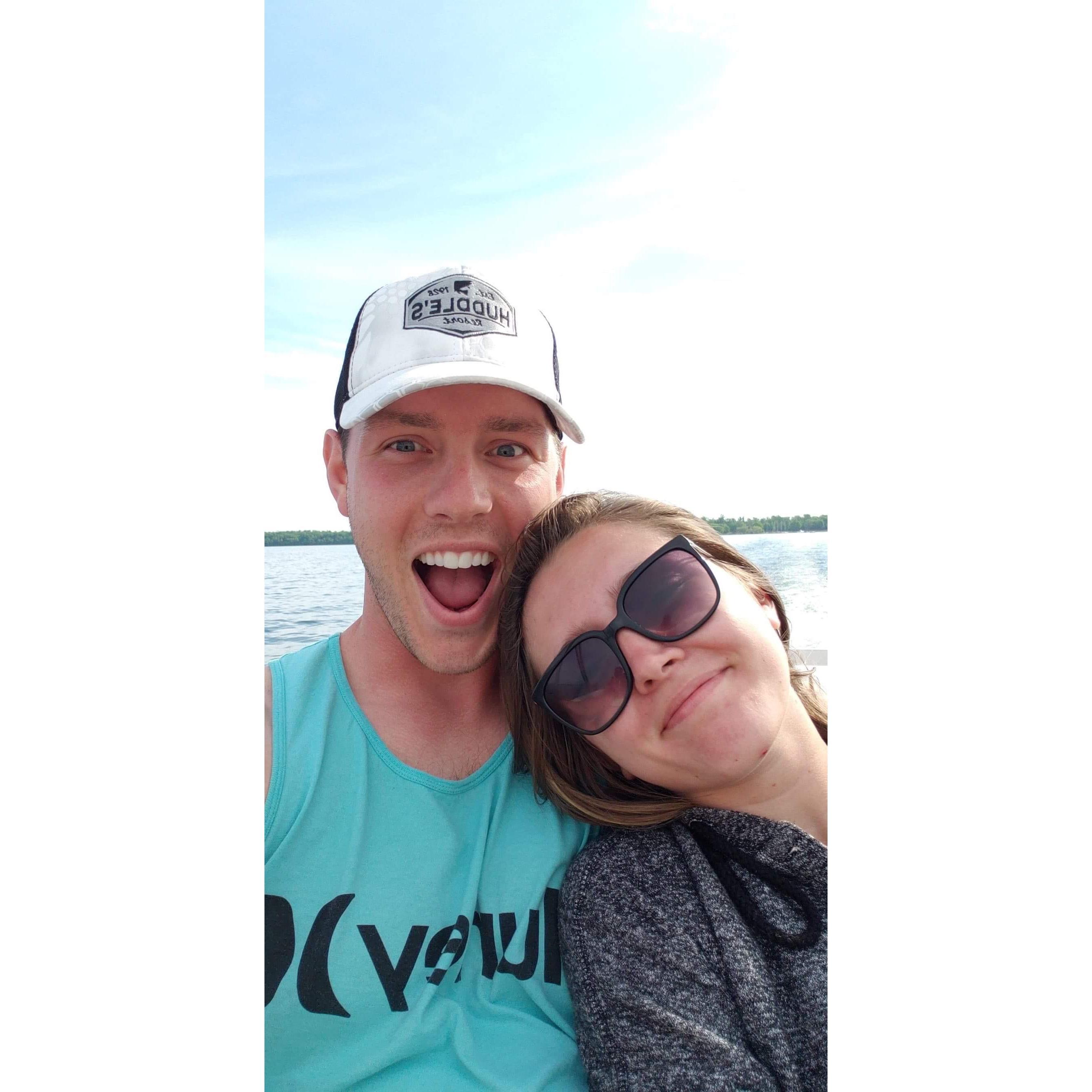 Memorial Day weekend 2018 Leech Lake boat ride.