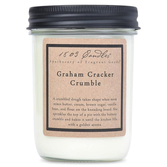 1803 Candles - 14 oz. Jar Soy Candles - Graham Cracker Crumble