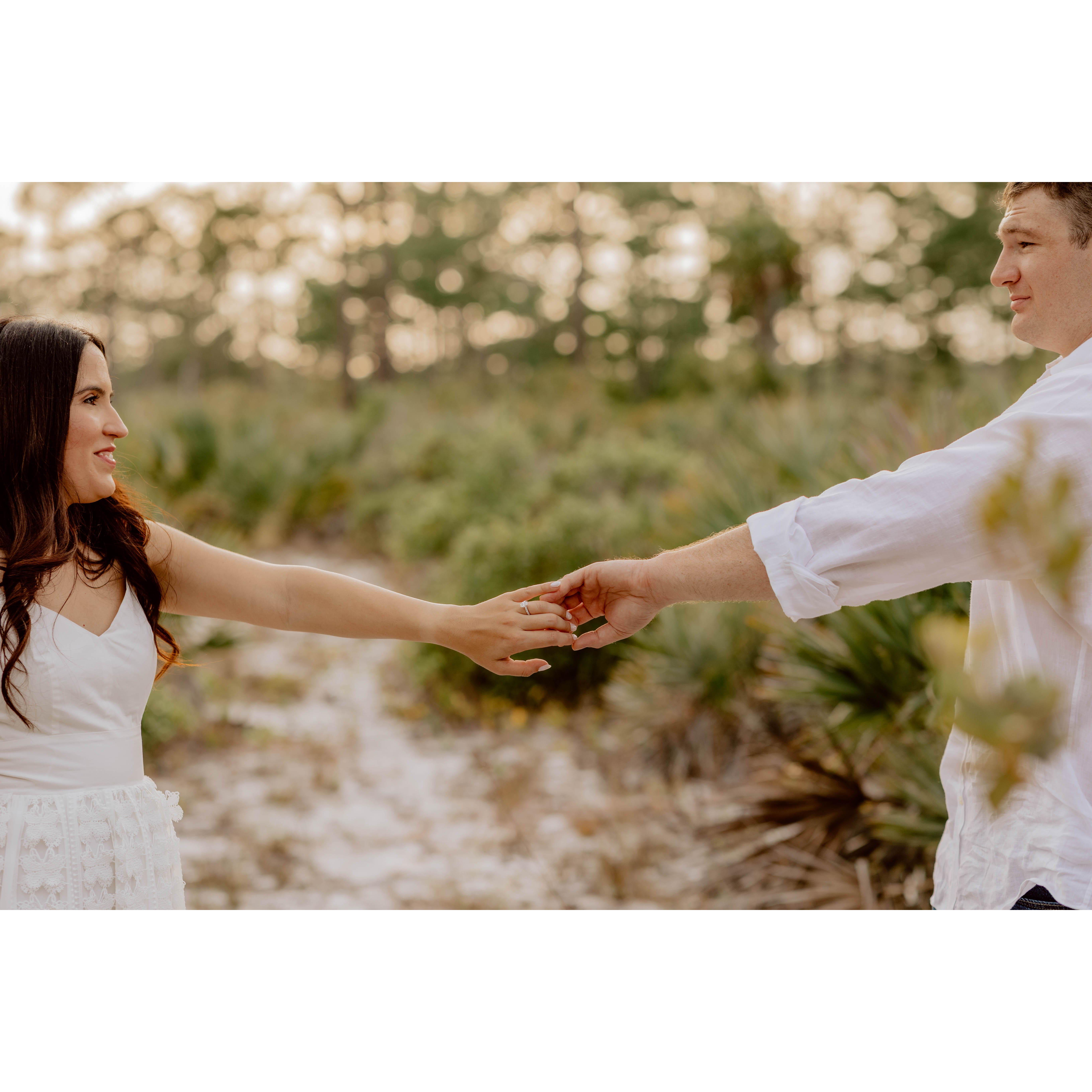 Engagement photos at Jonathon Dickinson State Park (the location of our second date)