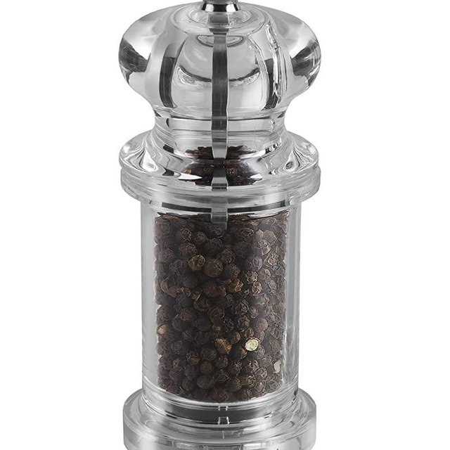 COLE & MASON 505 Pepper Grinder- Acrylic Mill Includes Precision Mechanism and Premium Peppercorns
