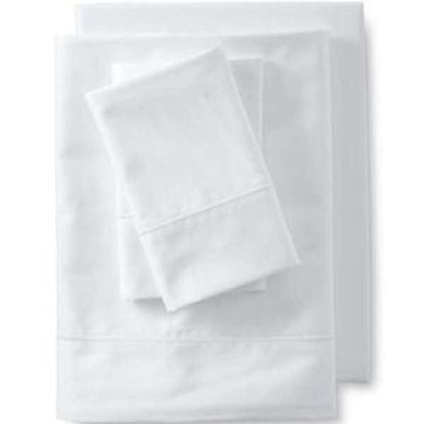 Lands' End Queen White Sheet Set