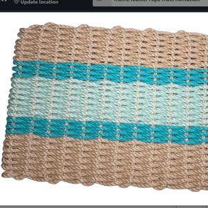 Outdoor Doormat, Weather-Resistant Lobster Rope, Durable, Easy-to-Clean Outdoor Entrance Mat, Handwoven in USA, (Nantucket, 18"x30")