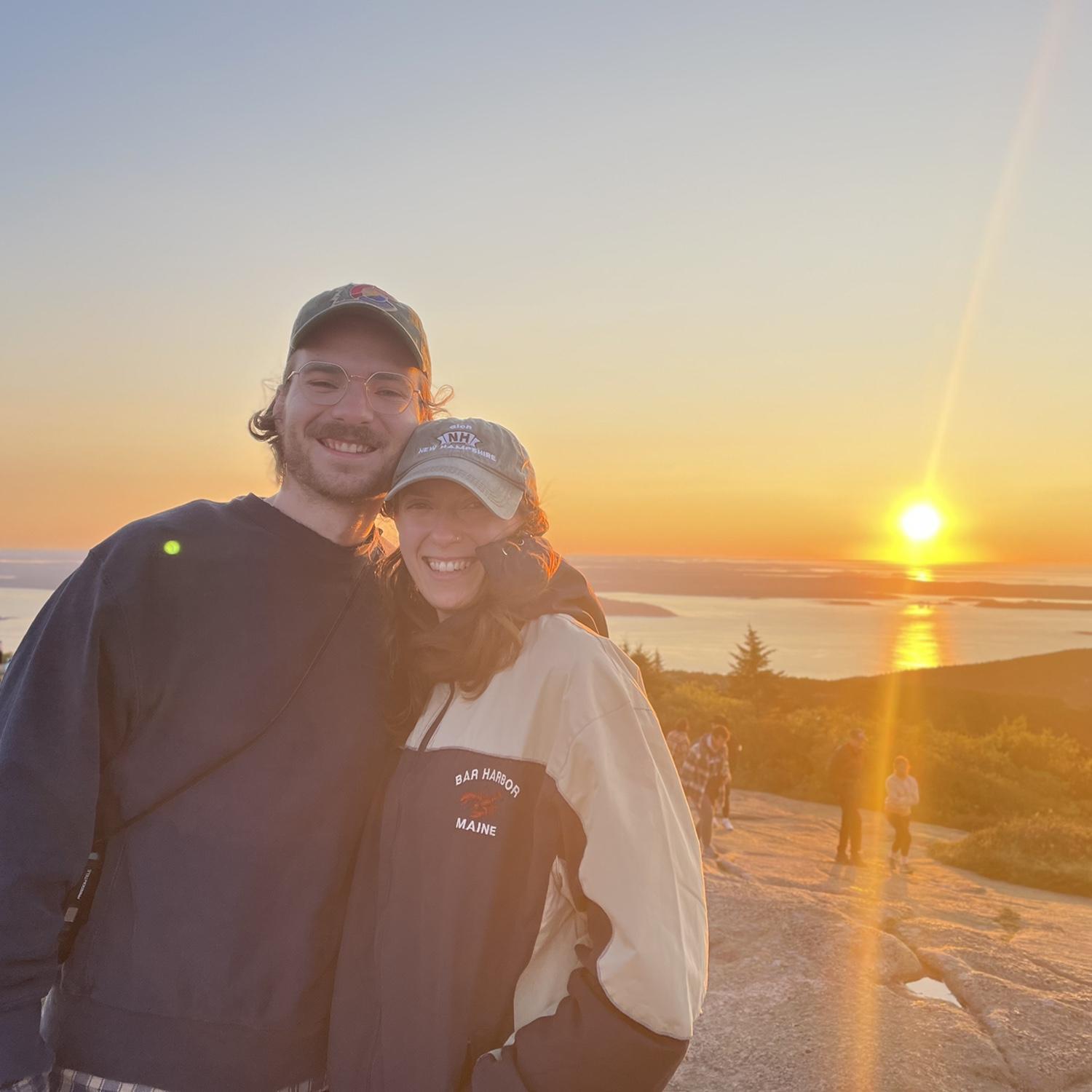 Waking up at the crack of dawn to see the sun rise at Cadillac Mountain in Acadia National Park, August 2023