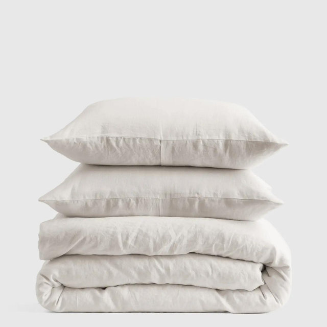 European Linen Duvet Cover Set - Full/Queen