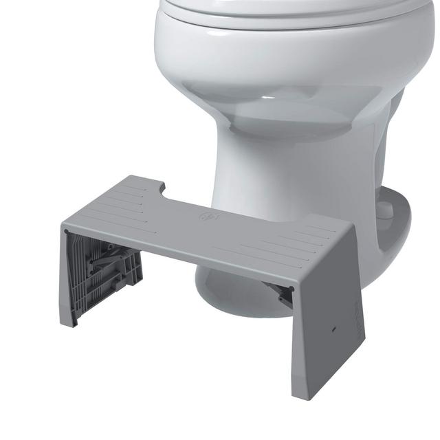 Squatty Potty Porta Traveler Foldable Toilet Stool for Travel, 7 Height, Gray