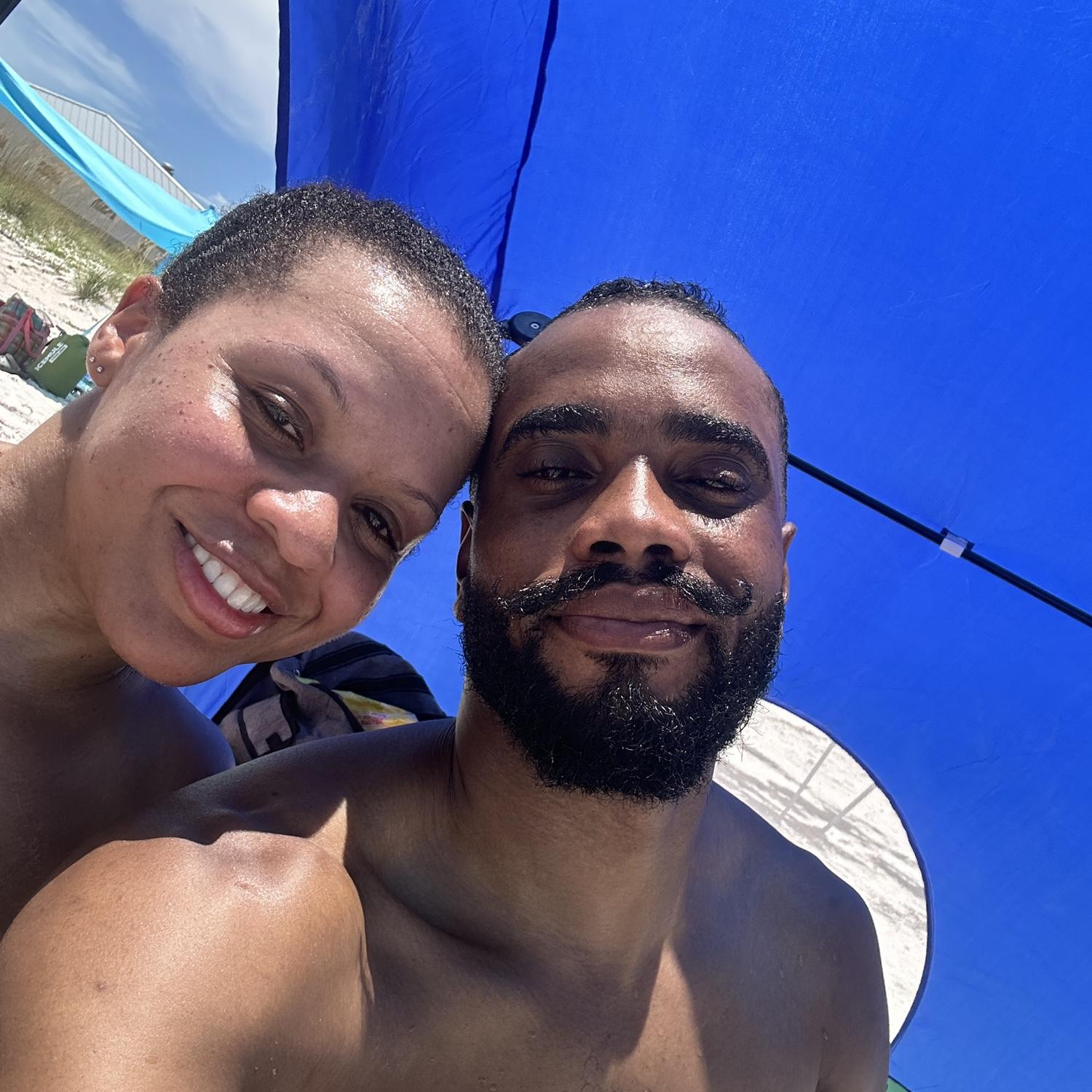 St. George island 🏝️ she loves the beach and I'm from the Caribbean! Match made in heaven, literally.