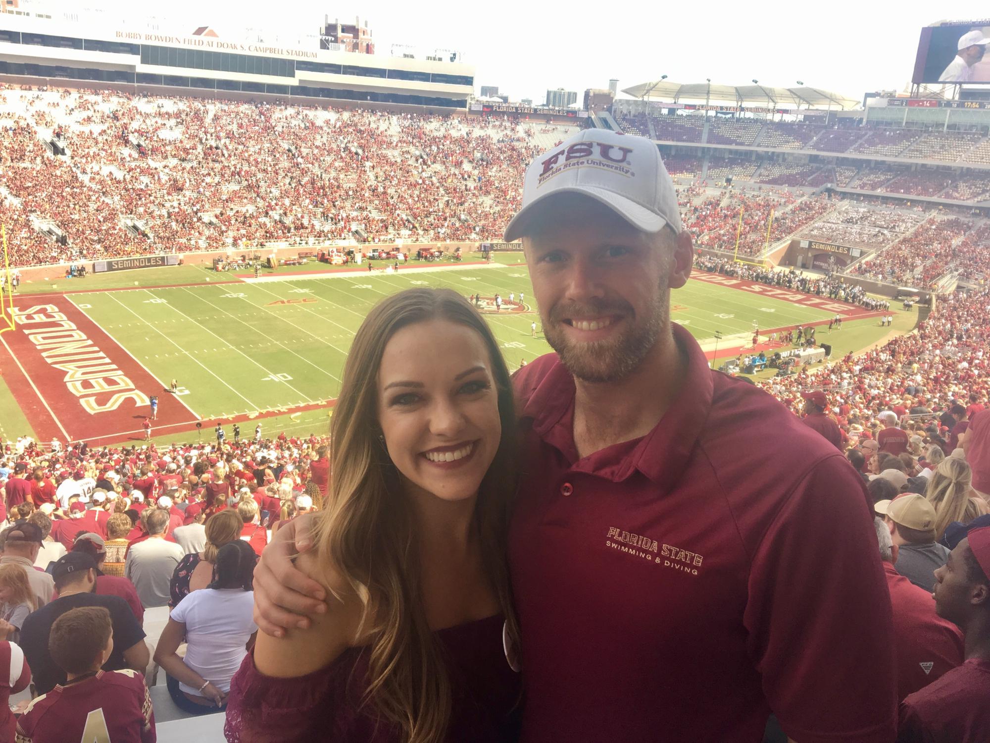 Watching our first FSU football game as alumni