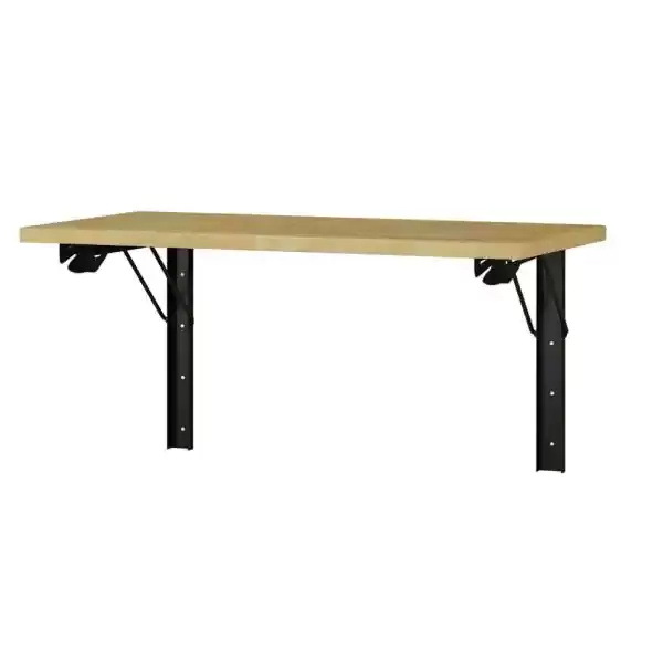 Industrial 4 ft. Folding Wood Top Workbench