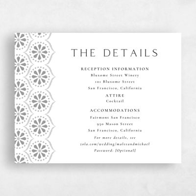 Pewter Gray, Grey Wedding Enclosure - Aeolus