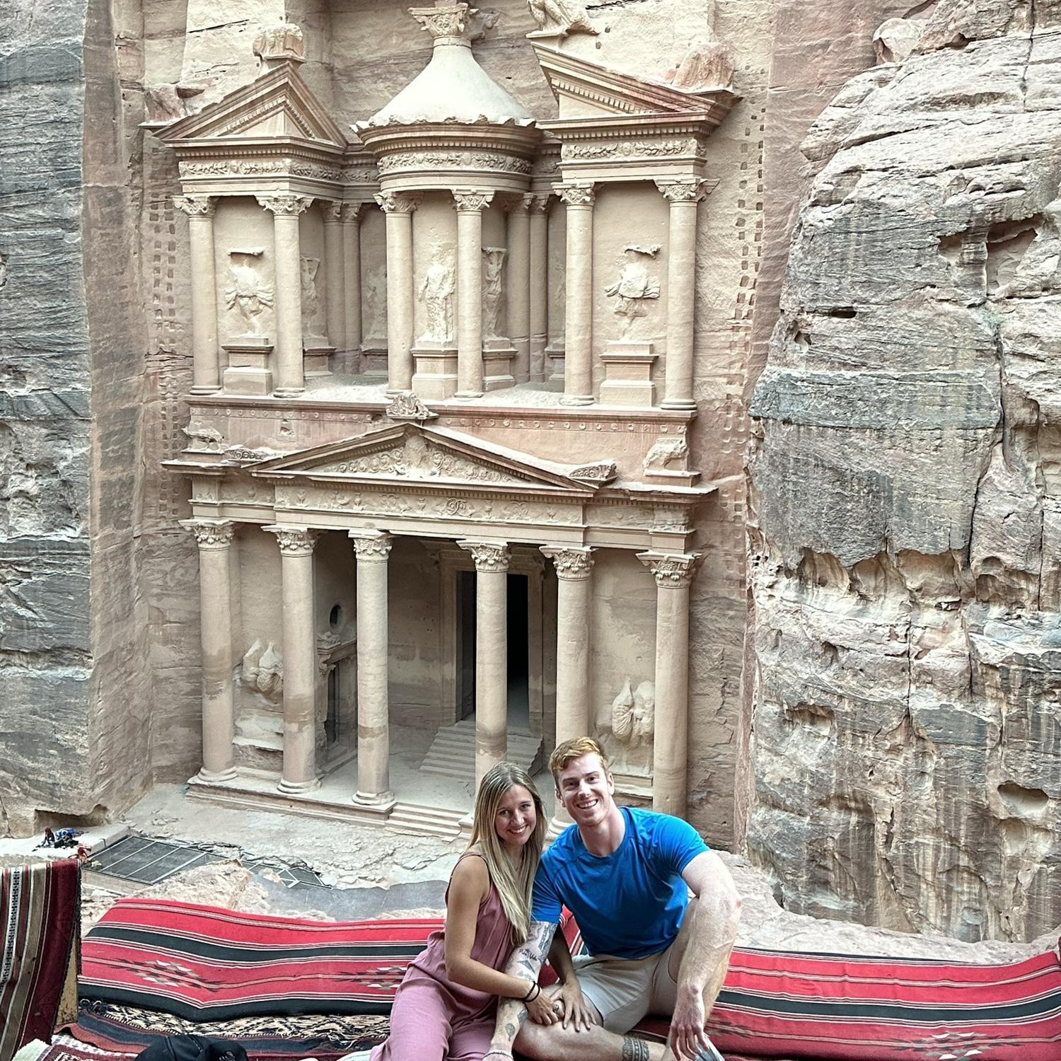 Exploring Petra in Jordan together