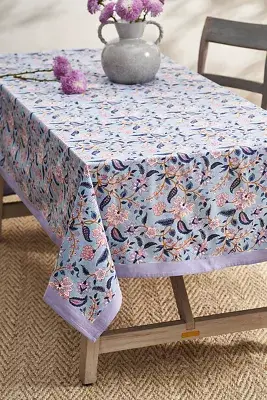 Divya Cotton Tablecloth, Blue