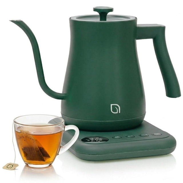 WILLOW ECO SERIES Gooseneck Electric Kettle with 5 Temperature Presets and Keep Warm Feature, 1L Pour Over Kettle for Coffee & Tea, 1200W Quick Heating with 100% Stainless Steel Interior Water Heater