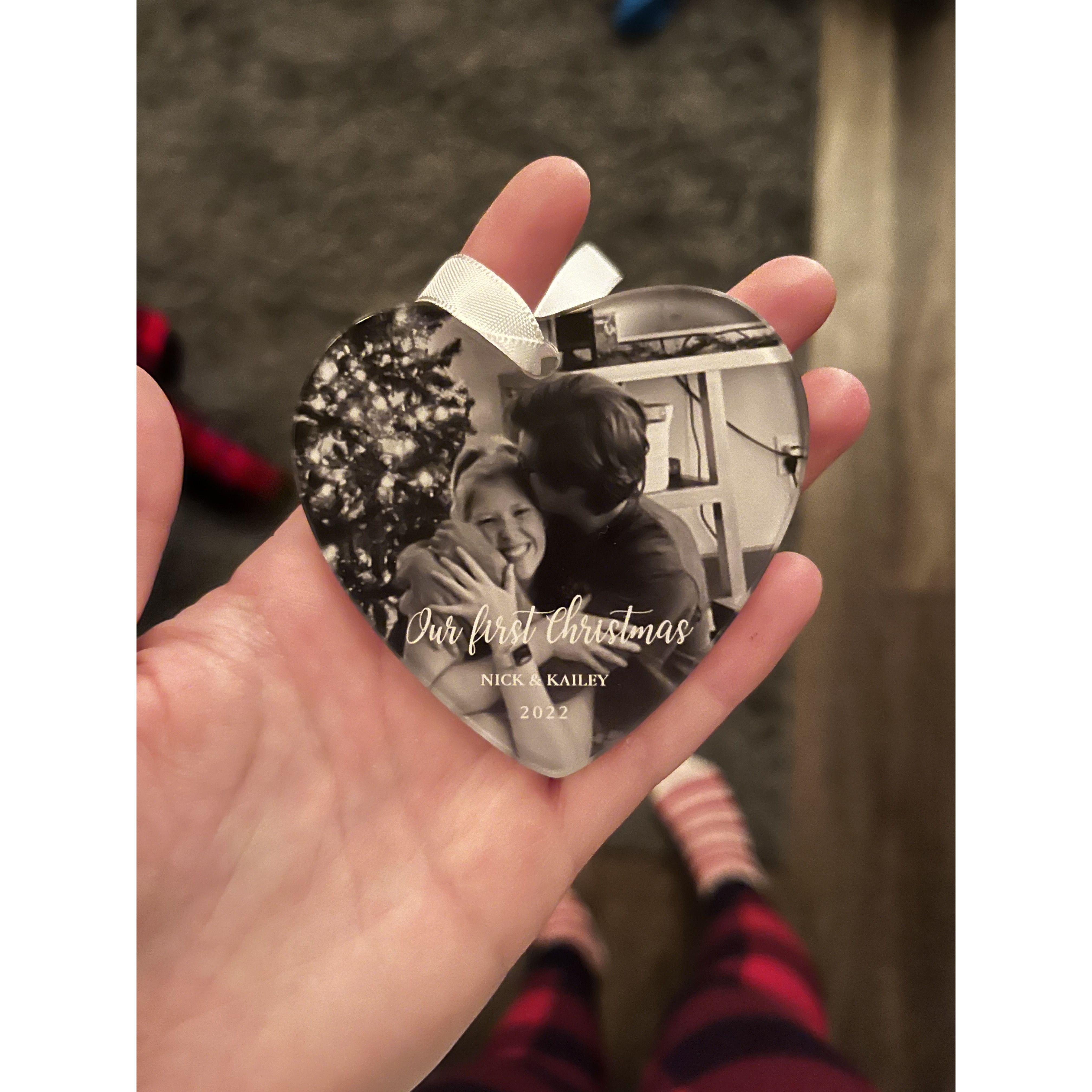 The ornament Nick got to remember our 1st Christmas together, 2022