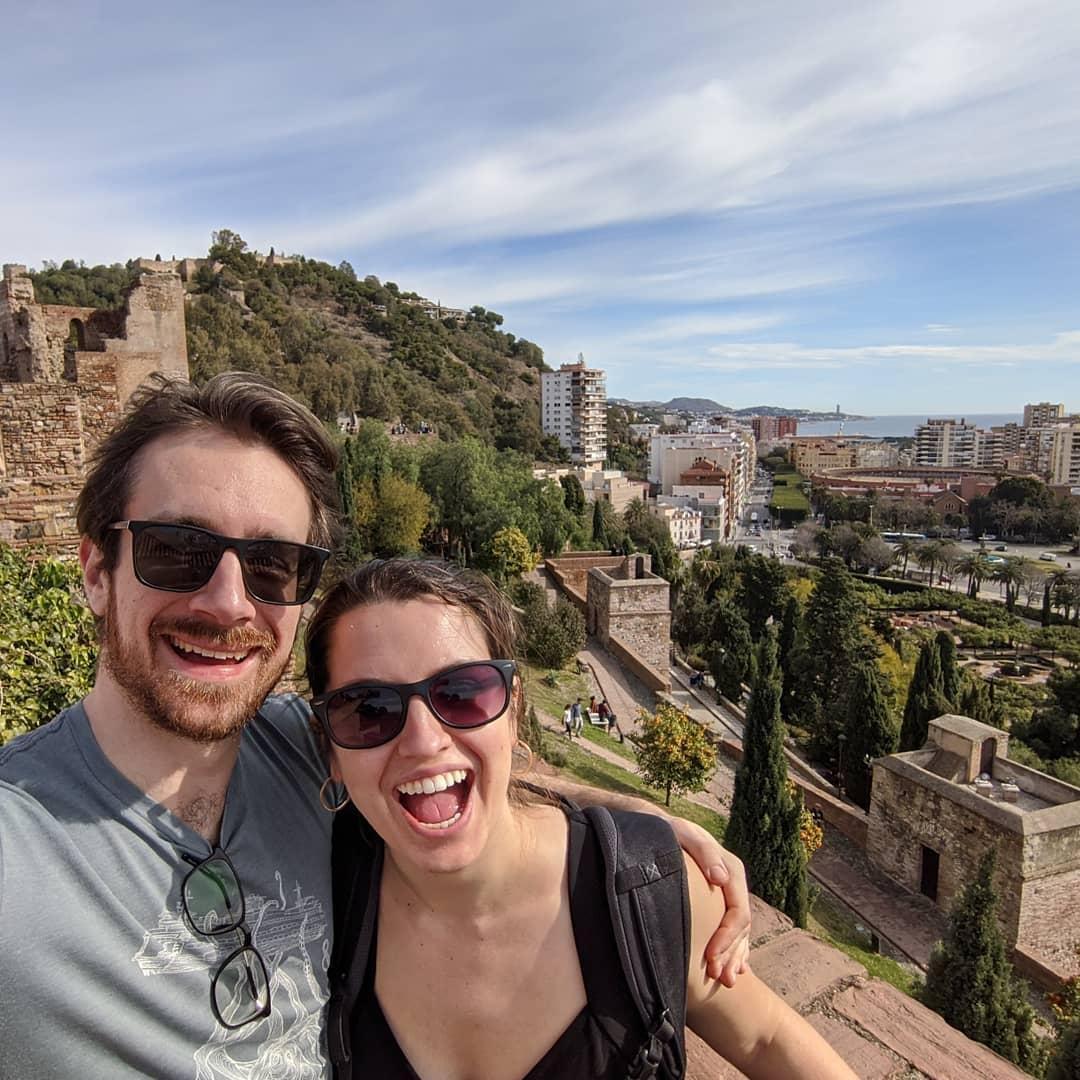 Atop Alcazaba in Malaga, Spain