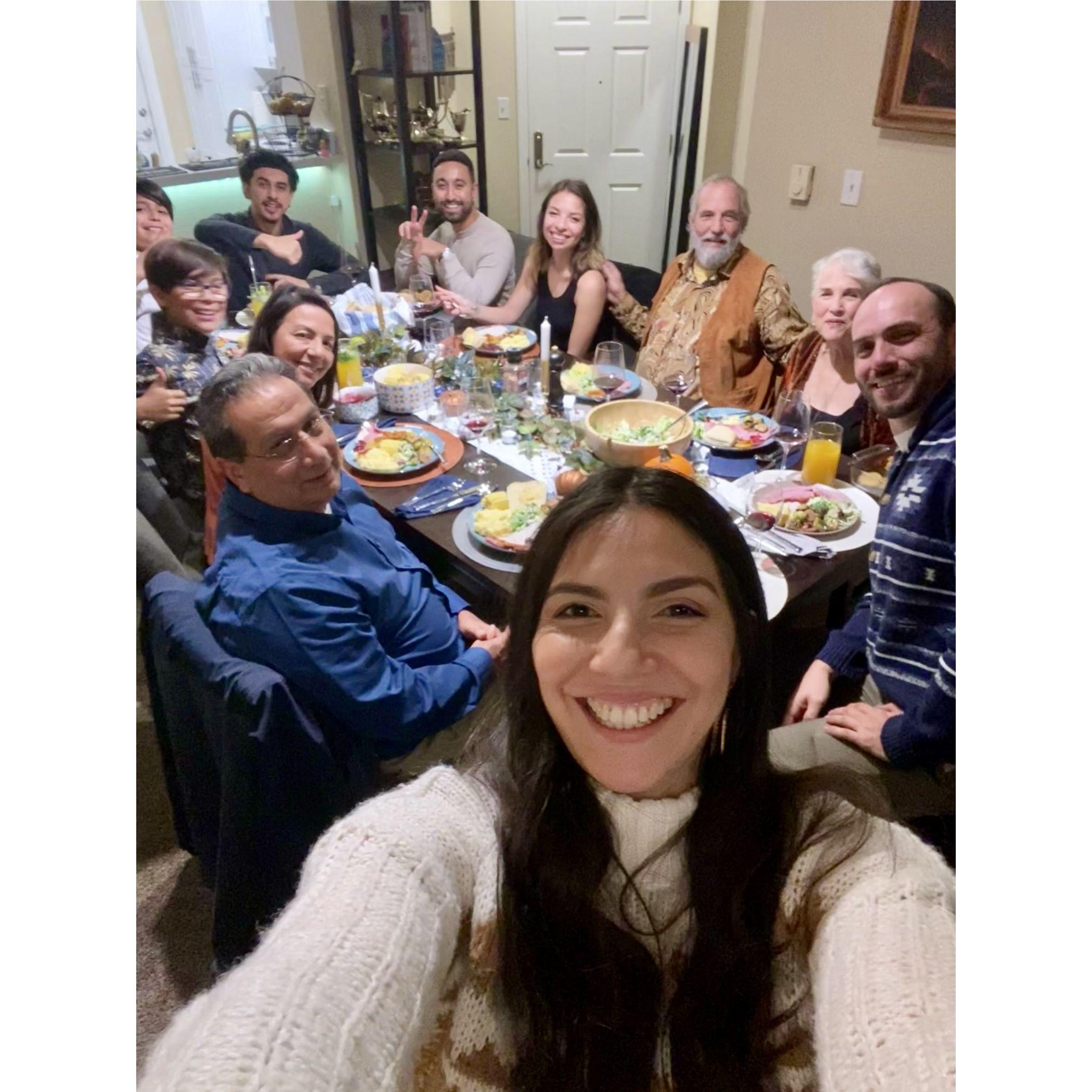One part of our beautiful family, celebrating Thanksgiving and missing the ones who could not be with us.